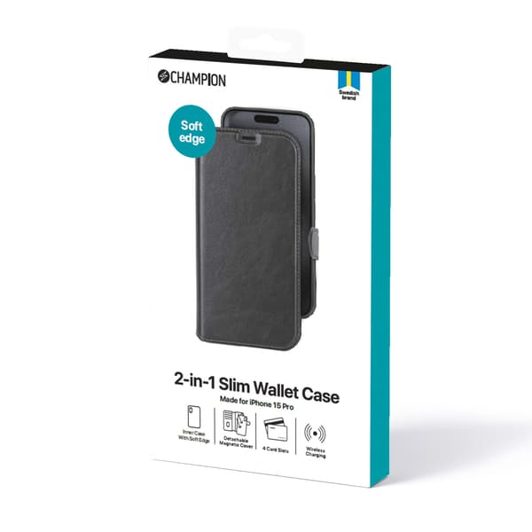 2-in-1 Ohut lompakko iPhone 15 Pro