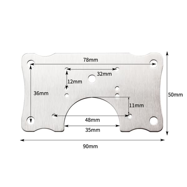 Hengsel Reparasjonsplate - 9x5 cm 2-pack