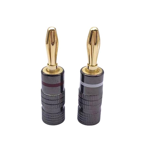 4mm Guldpläterad Banankontakt 4-pack