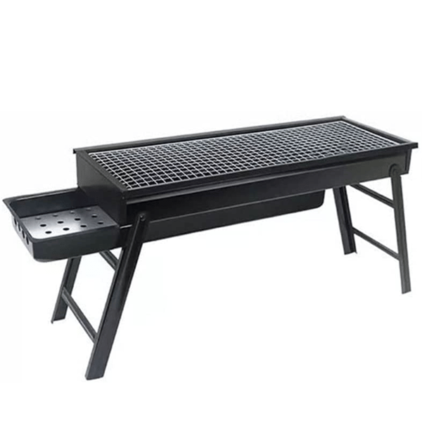 Sammenfoldelig bordplade til kulgrillning M