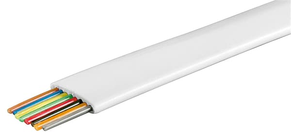 Telefonflatkabler, 6-leder, 100 m spole, AWG 28