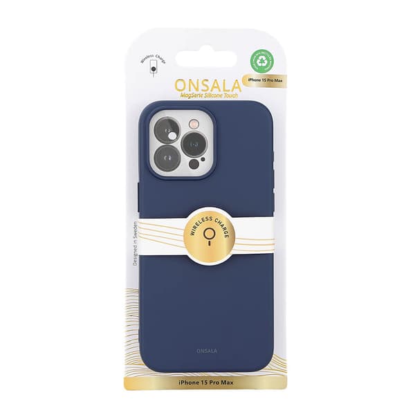 Mobildeksel Silikon MagSeries Mørkeblå - iPhone 15 Pro Max