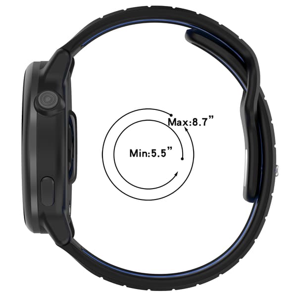 Silikone urrem til Garmin Vivoactive 6 Black+Grey
