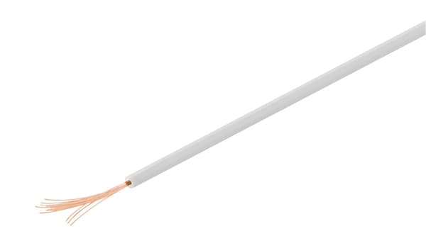 Koppartråd isolerad, 10 m, vit
