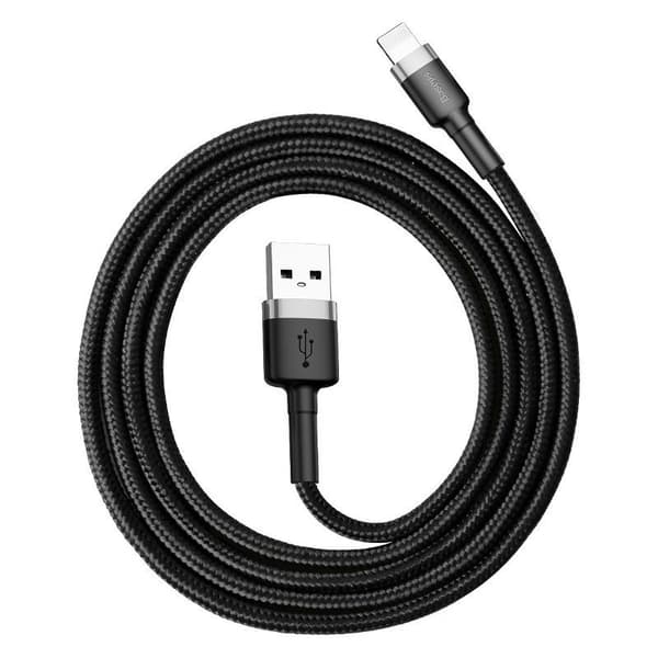 Baseus Cafule USB Lightning-kabel 1,5A 2m (grå+sort)