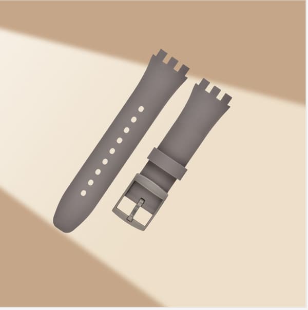 Premium silikone Swatch urrem udskiftning Grey 17 mm