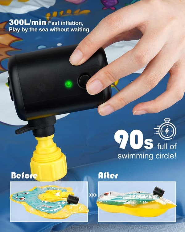 Bärbar & Uppladdningsbar Luftpump Black