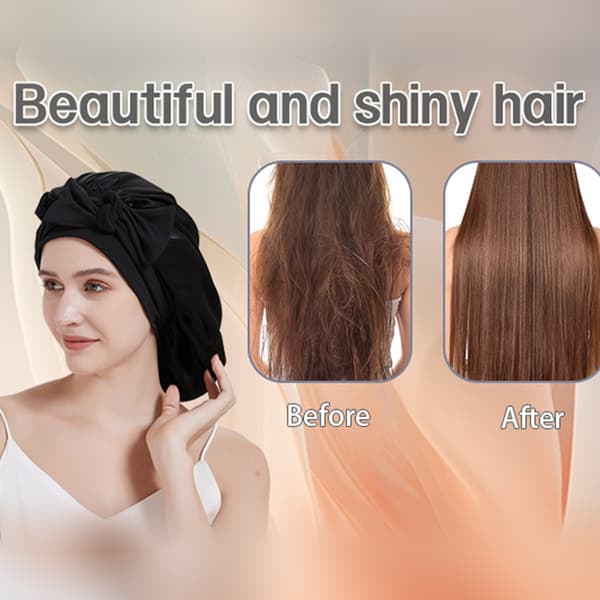 Nattmössa Sovmössa i 100% silke Black
