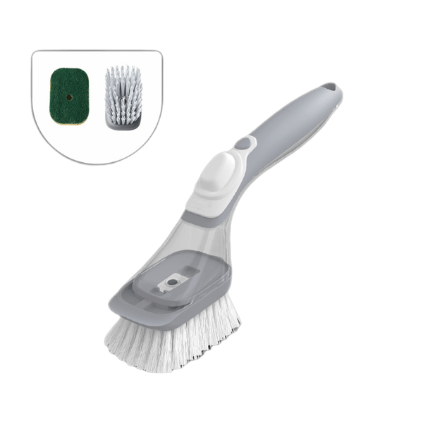 Diskborste med Inbyggd Tvåldispensering Grey