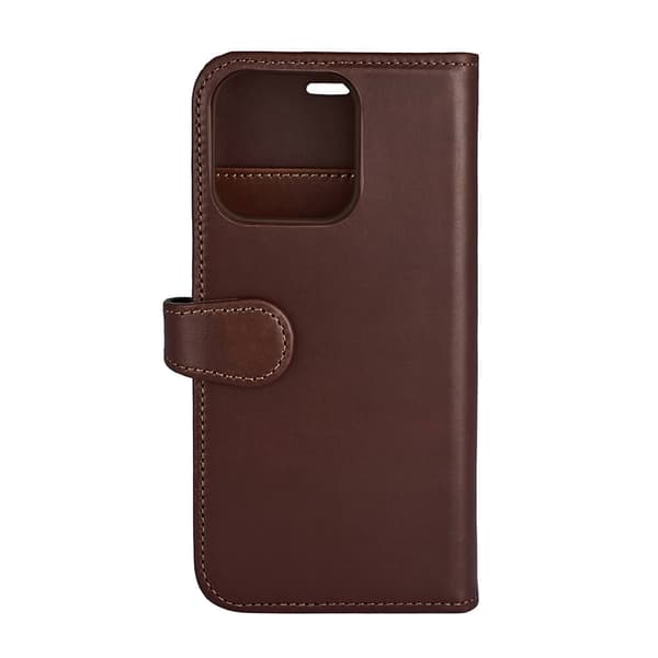 Wallet Læder Til 3 kort iPhone 13 Pro Brun