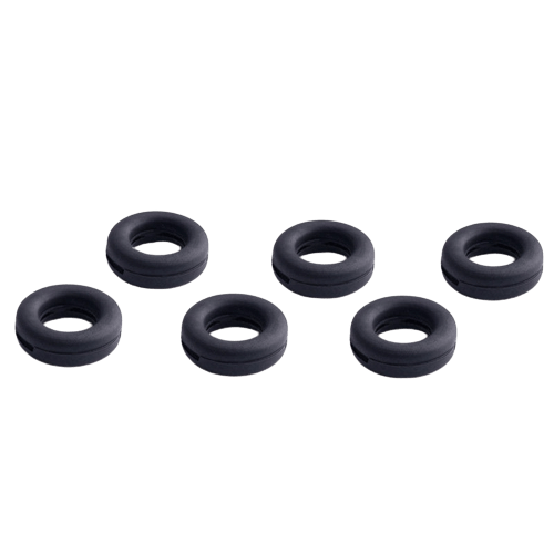 Silikonbrilleholdere, 12 par Black