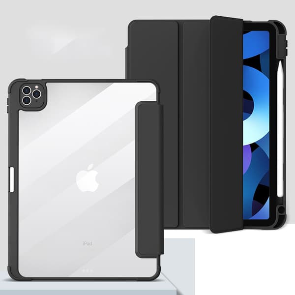Støtsikkert akryl-deksel for iPad 9.7" med pennholder