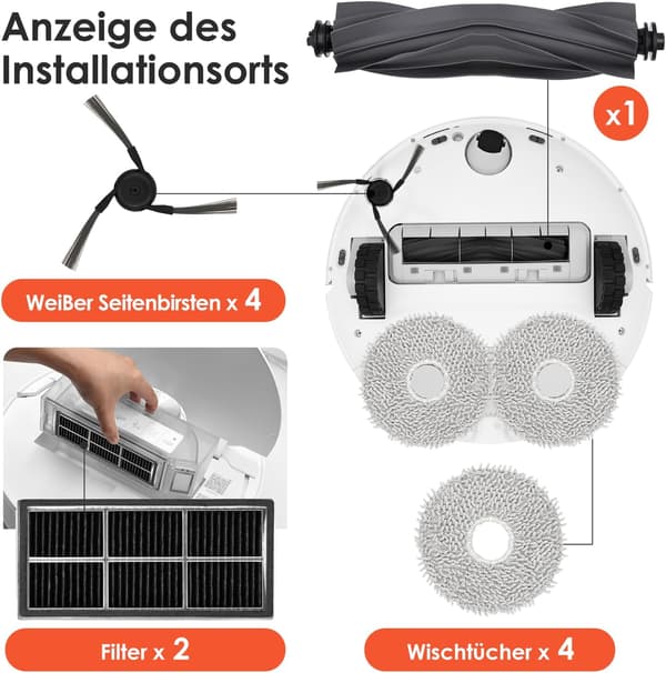 Tilbehørssæt til Dreame X40 Ultra robotstøvsuger