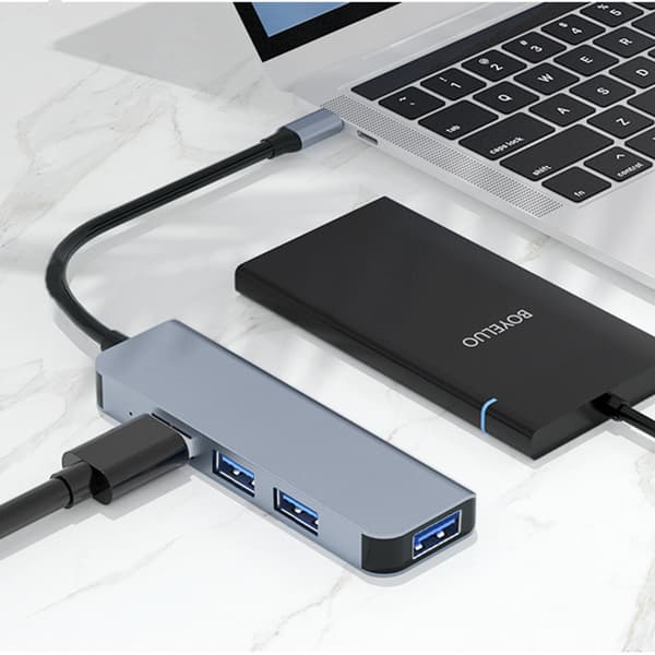 USB-hub - 1 USB 3.0-port og 3 USB 2.0-porter
