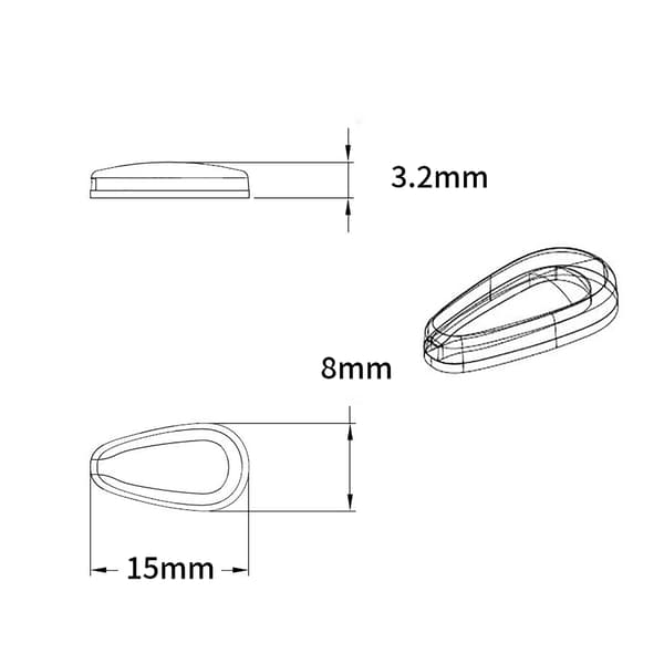 Nesebeskyttelse for Briller 10 par Transparent