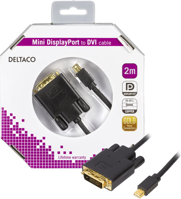 DELTACO DP-DVI202-K