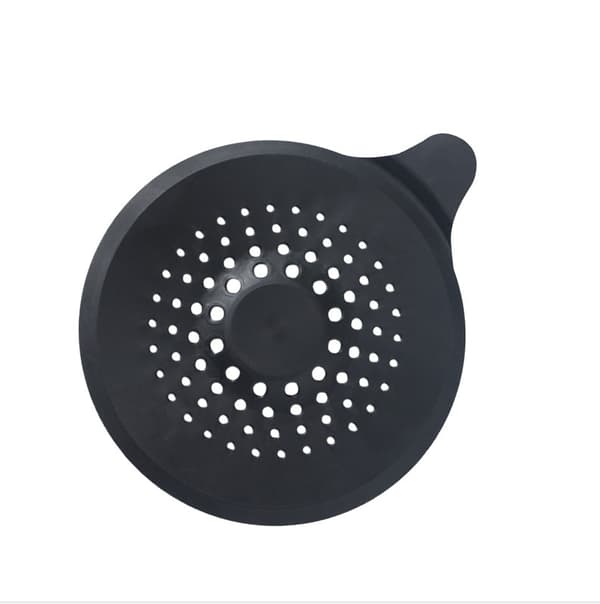 2-pack silikonavloppshårfångare, duschavloppslock Black