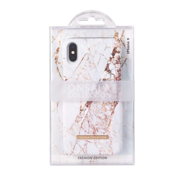 Mobilskal Soft White Rhino Marble - iPhone X / XS