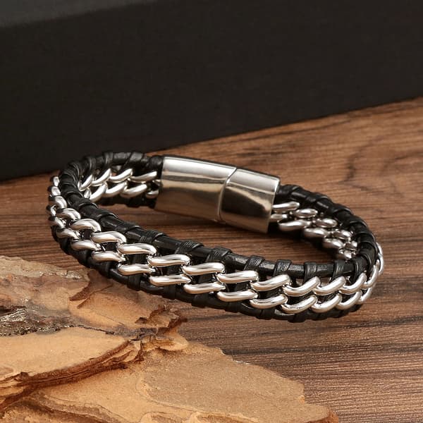 Armband i Flätat PU-Läder