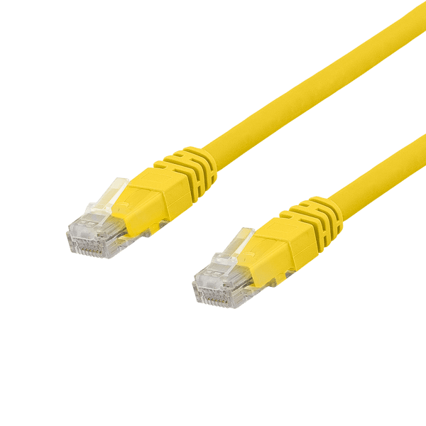 U/UTP Cat6a patch cable, 1.5m, 500MHz, LSZH, yellow