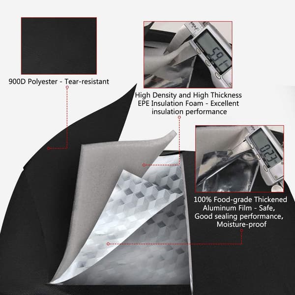 Bærbar matboks termopose Grey