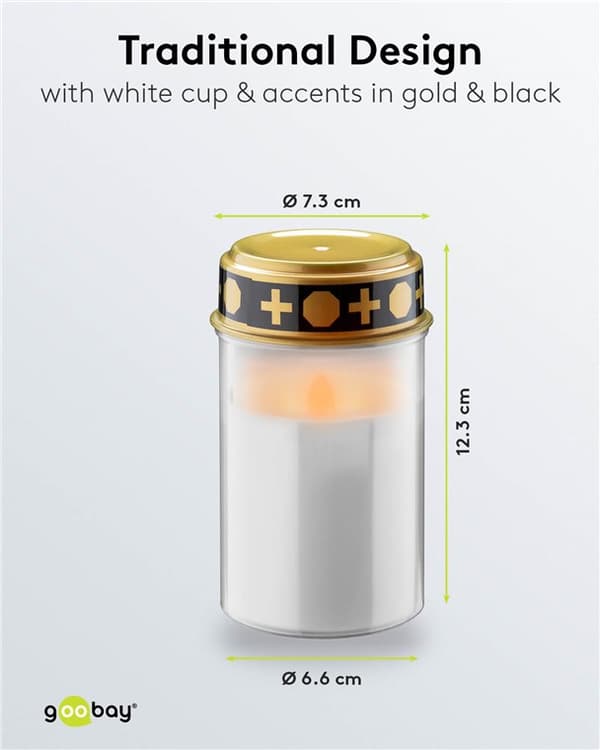 LED gravljus med timer, vitt