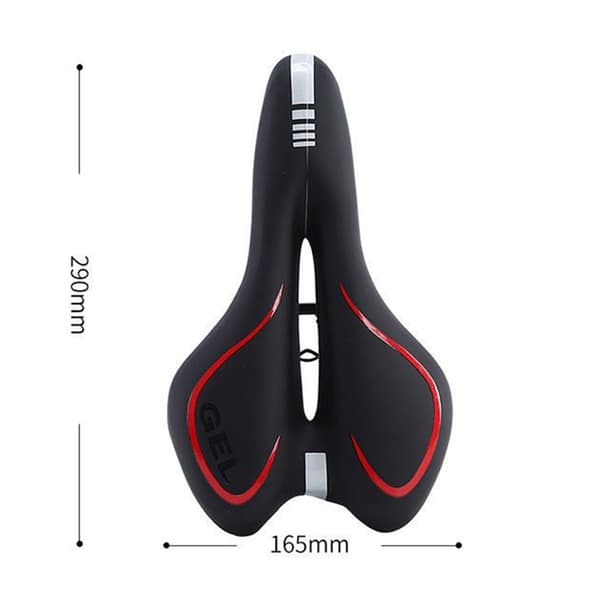 Silikone cykelsadel Black+Red
