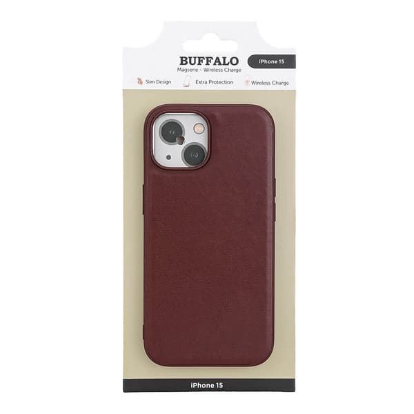 Mobildeksel PU MagSeries Brun - iPhone 15