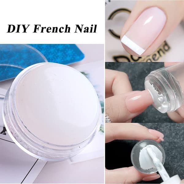 Stempelpude til nail art silikone Hvid