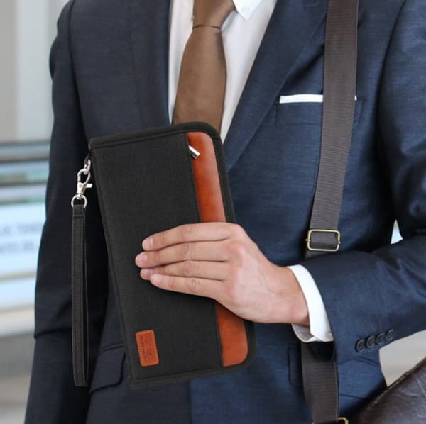 RFID reisedokumentetui Black