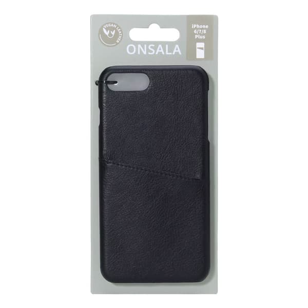 Mobilskal Kortfack Svart - iPhone 6 / 7 / 8 Plus
