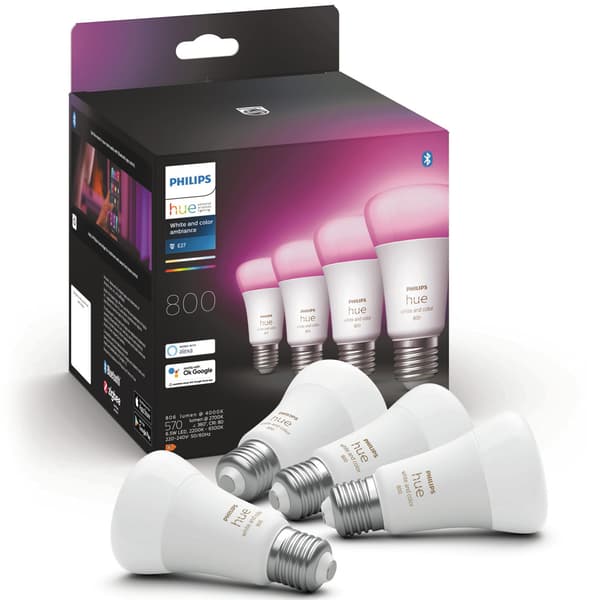 Hue White Color Ambiance E27 4-pak
