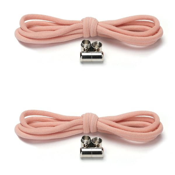 Elastisk No-tie Snørebånd 2 Par Pink