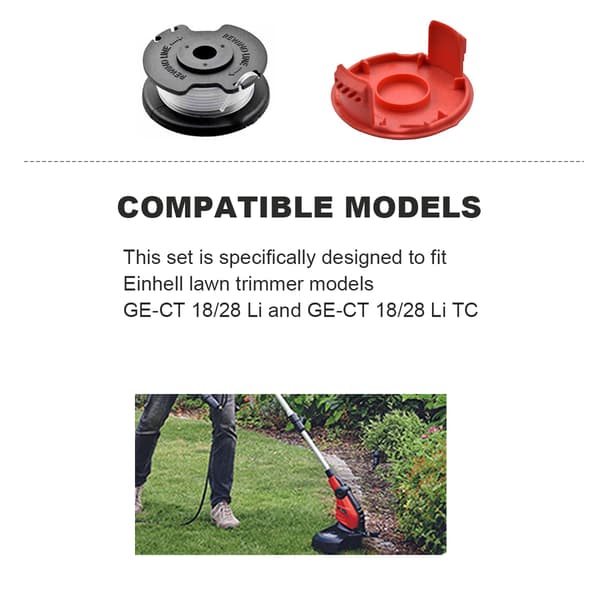 Ersättningsspole & Lock för Einhell Grästrimmer 6-Pack