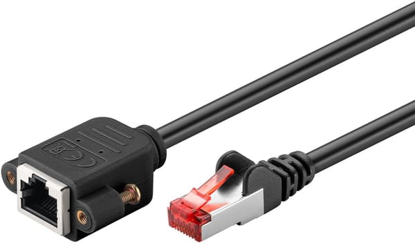 Netværkskabel forlænger CAT 6, S/FTP (PiMF), sort
