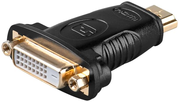 HDMIâ„¢/DVI-D-adapter, gullbelagt