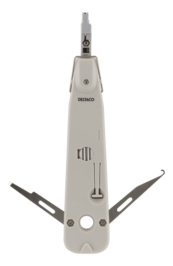 Network cable punchdown tool, Krone LSA, touch sensor, white