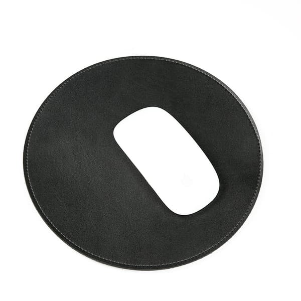 Rund musematte i mikrofiber Black