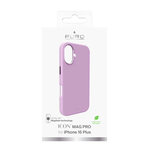 Silikondeksel til iPhone 16 Plus, ICON MAG PRO, rosa