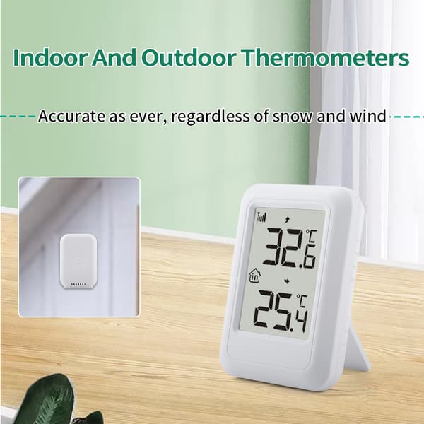 TS-FT0401 Innendørs Utendørs Termometer med Trådløs Sensor