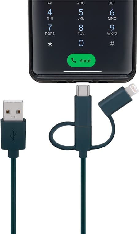 USB-latauskaapeli älypuhelimelle LED-valoilla