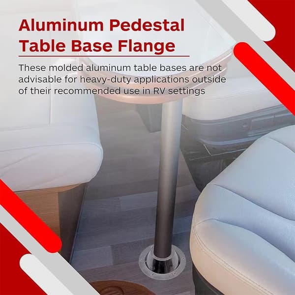Aluminium RV Bordsfäste 2 Pack - Silver