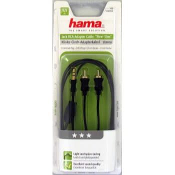 Audio Kabel 3,5mm Jack-2 Phono 1,5m Flexi-Slim TL