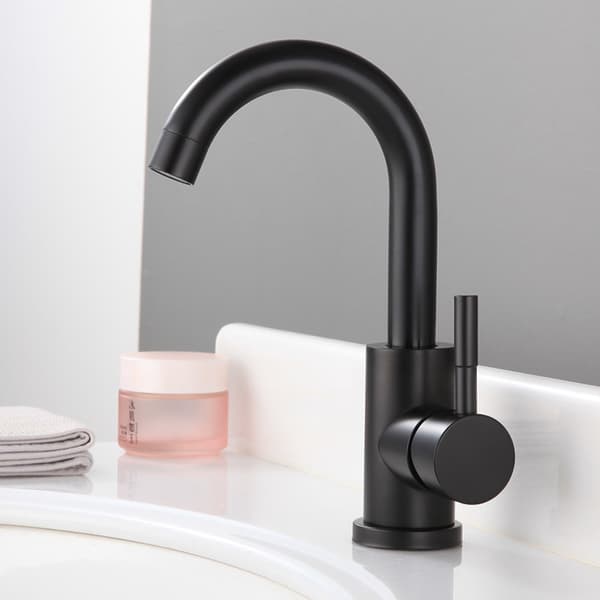 Børstet bueformet servantkran (uten slanger) Black