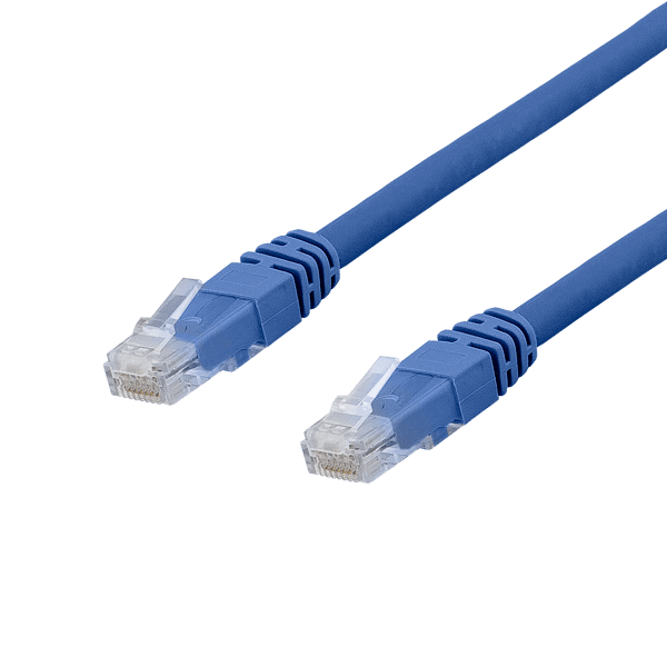 U/UTP Cat6a patch cable, LSZH, 20m, blue