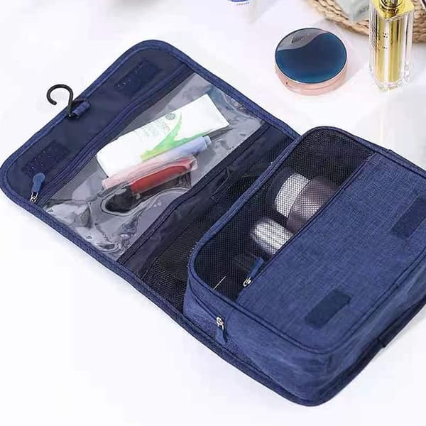 Vägghängd necessär med hängkrok polyester Blue