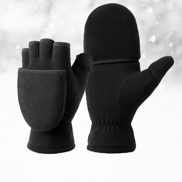 Fingerlösa polarfleecehandskar / vintervantar 2-i-1 M