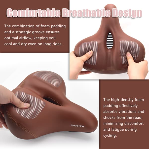 Cykelsadel af skum Brown