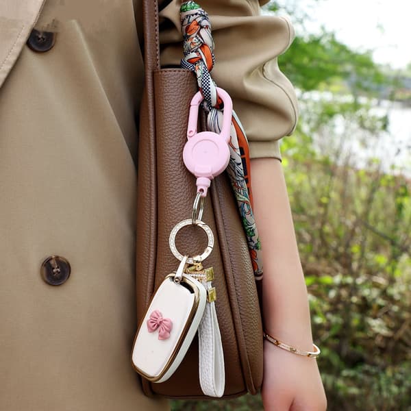 Utdragbar nyckelring Pink