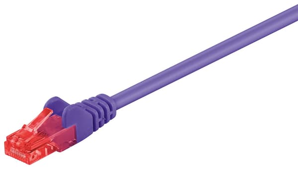 CAT 6 patchkabel, U/UTP, fiolett